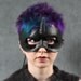 Unicorn mask in black leather