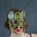 Grasshopper mask in leather