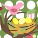 Mod Penelope Bird Watching Over It's Nested Eggs Art Print 11x14