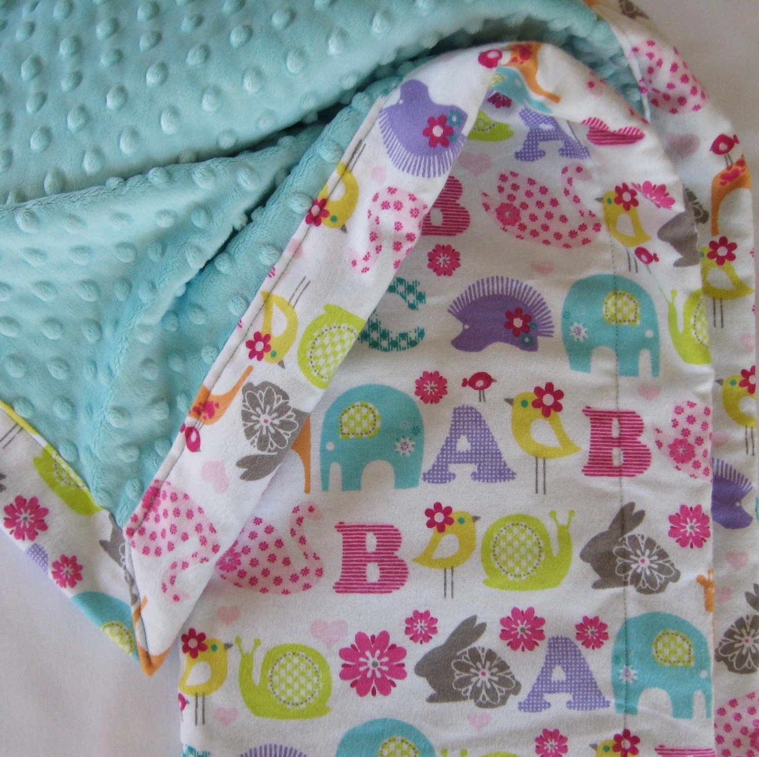 ABC Animal Alphabet Baby to Toddler Blanket - LAST ONE