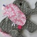 Chloe Pink Damask Elephant Sensory Security Lovey