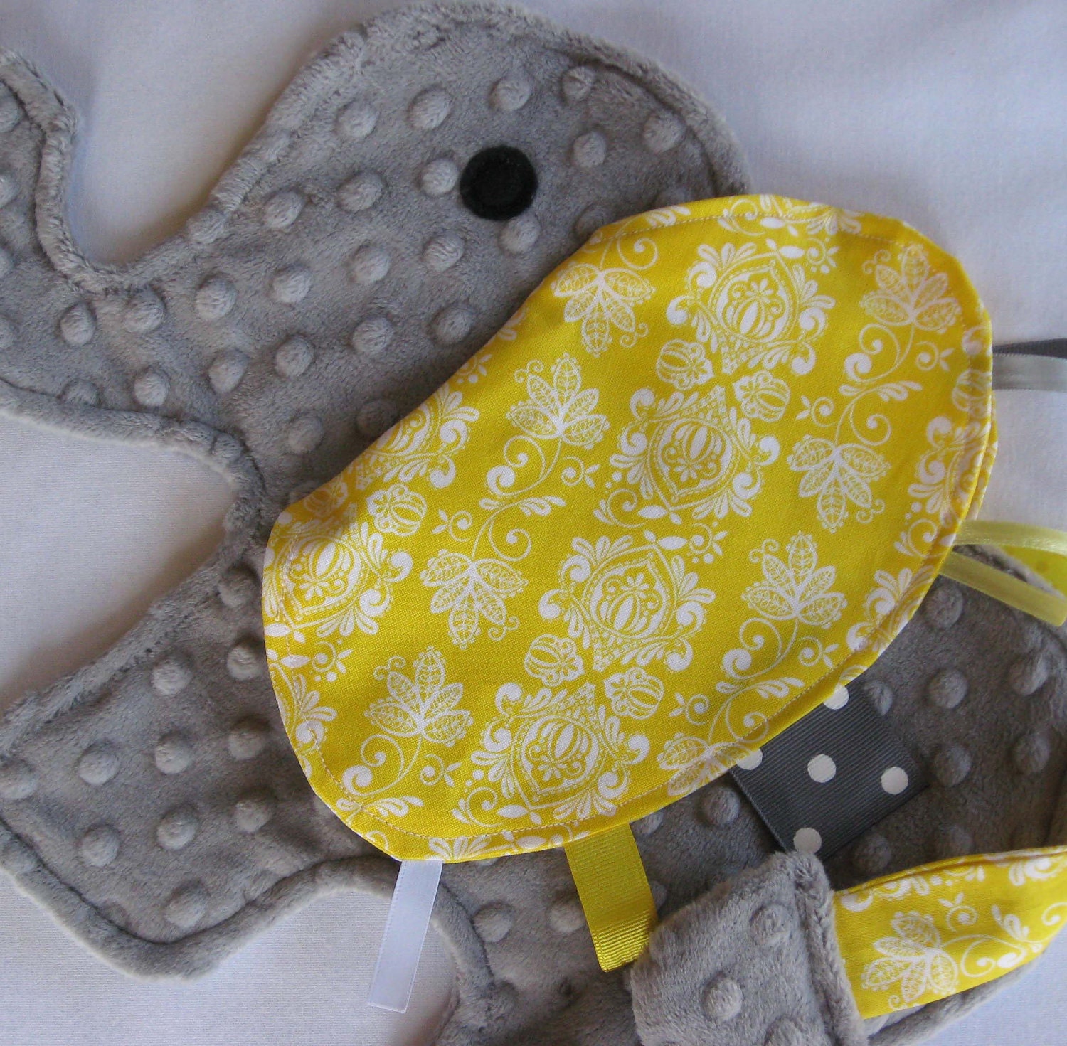 Sunny Yellow Elephant Sensory Security Lovey
