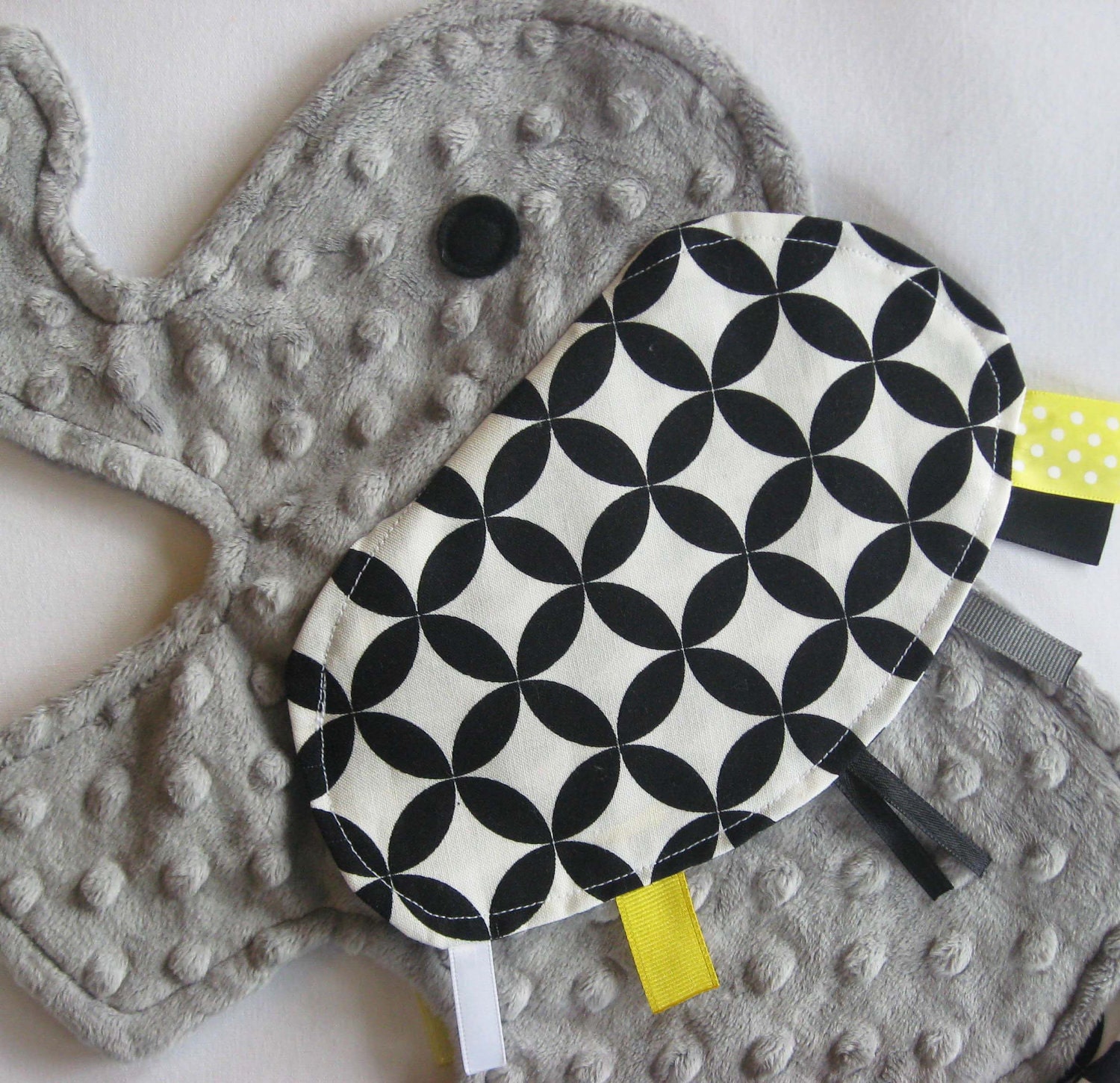 Grayson Yellow and Gray Elephant Lovey Blanket