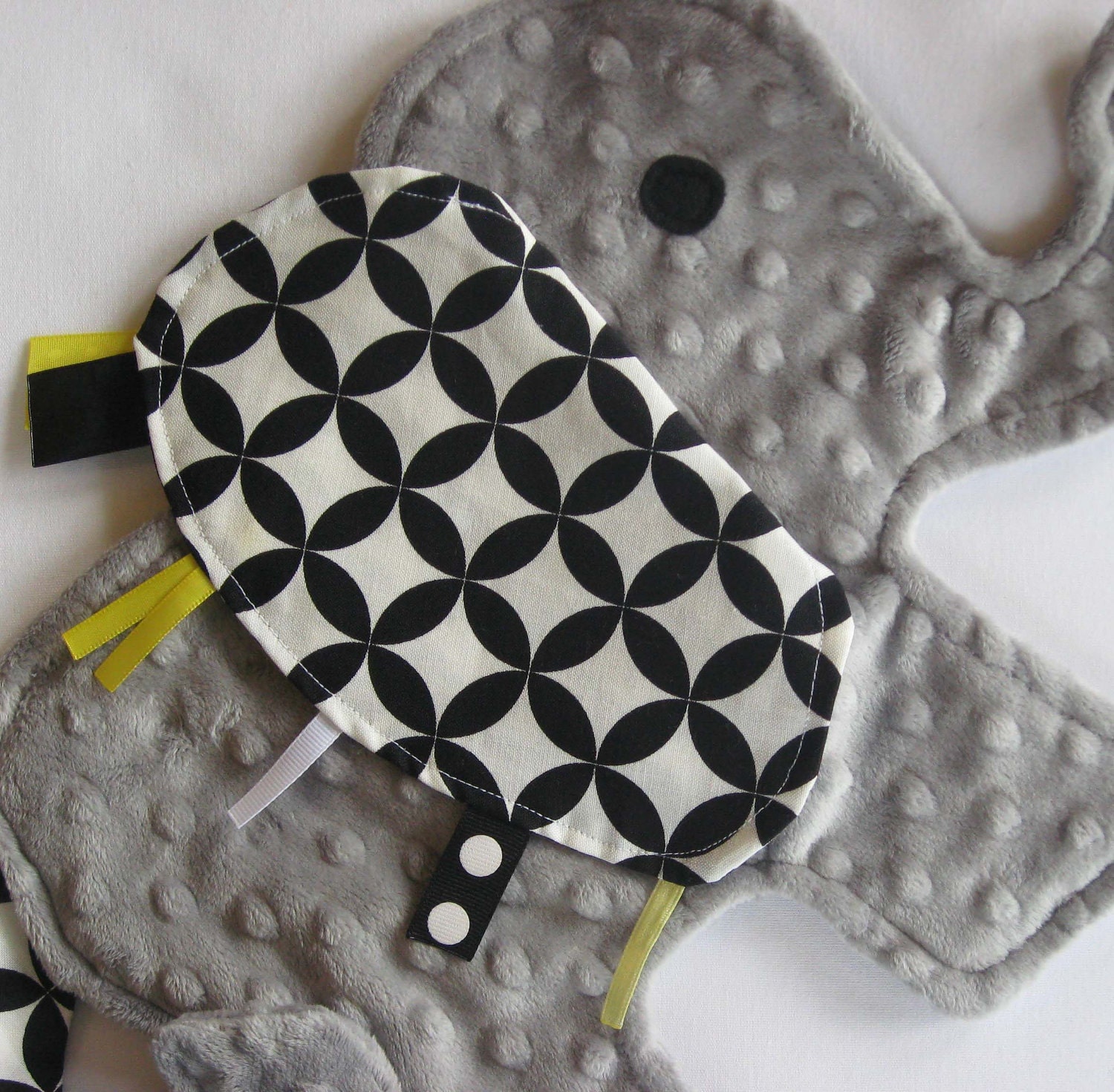 Grayson Yellow and Gray Elephant Lovey Blanket