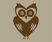 set of 3 unique owl vinyl wall decals