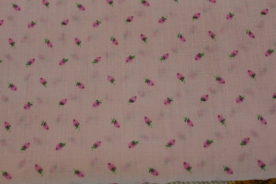 Vintage Rosebud Fabric Quilting Cotton By Thedestashdepot