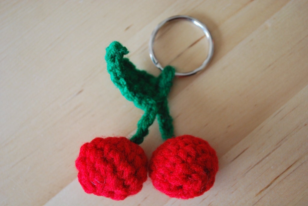 Twin Cherry Keychain