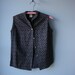 vintage 1950s blouse // black paisley cotton blouse