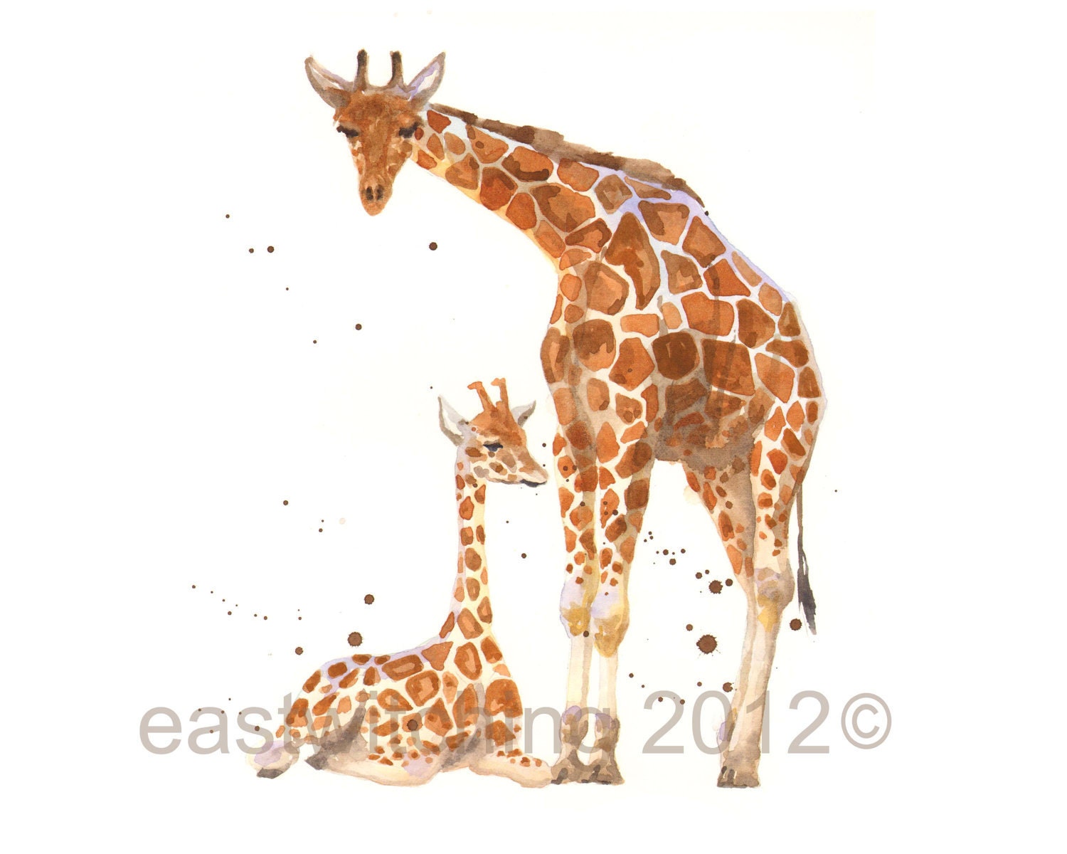 ECOBaby, Nursery Giraffe Print, giraffe print, eco, new mom gift, children art