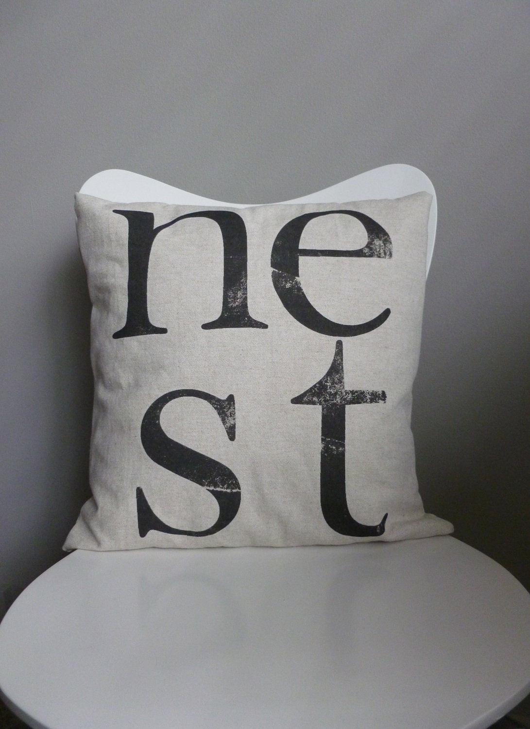Pillow Nest Cover Modern Black and White Chic Graphic Accent Pillow- Made to Order- Pillow Insert Included