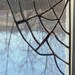 Tattered Stained Glass Spider Web Corner Hanger