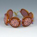 Venetian Polymer Clay Bracelet, Mauve, Pink, and Gold