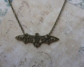 Bats in the belfry -Bronze bat necklace