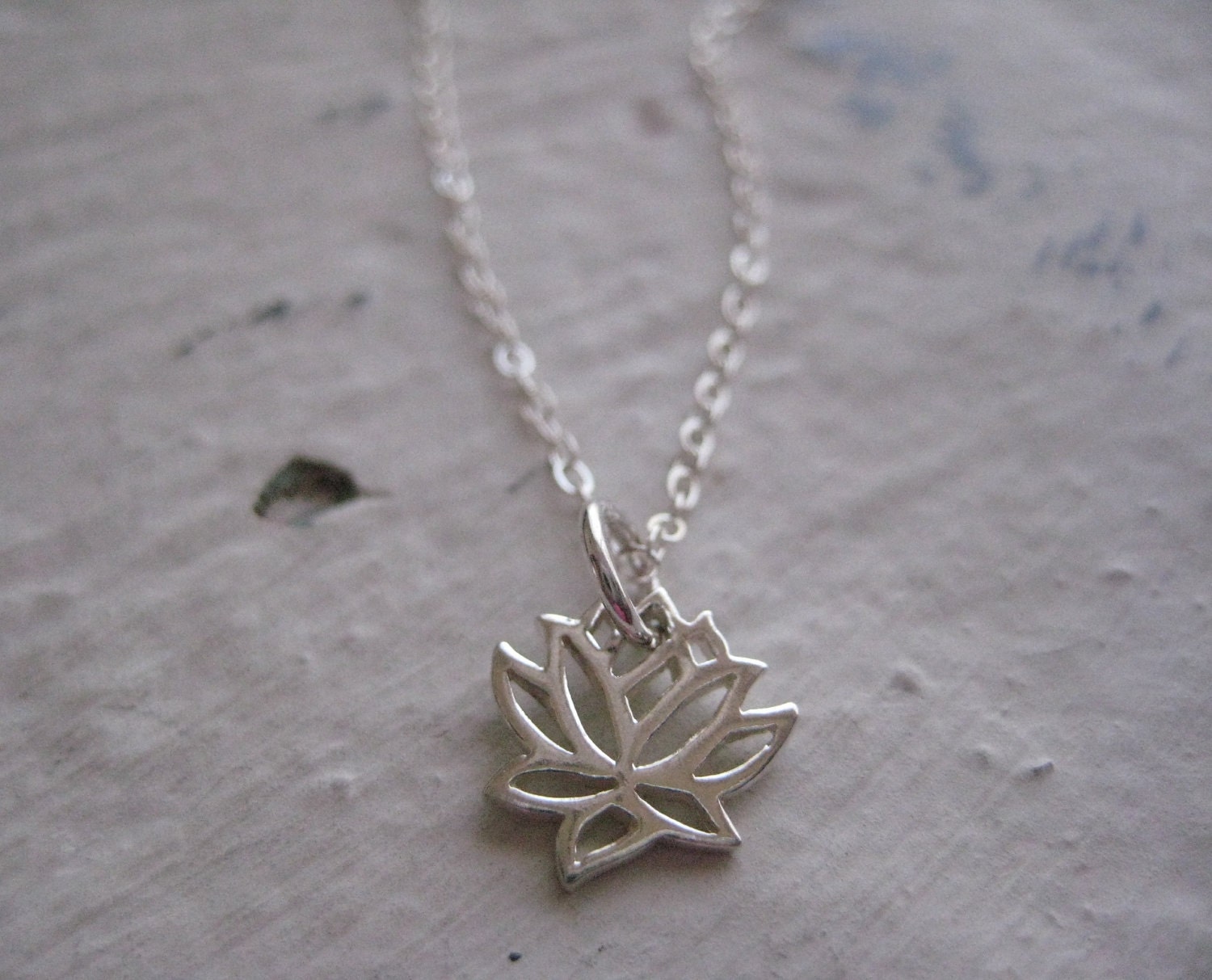 Sterling Silver  Lotus Necklace