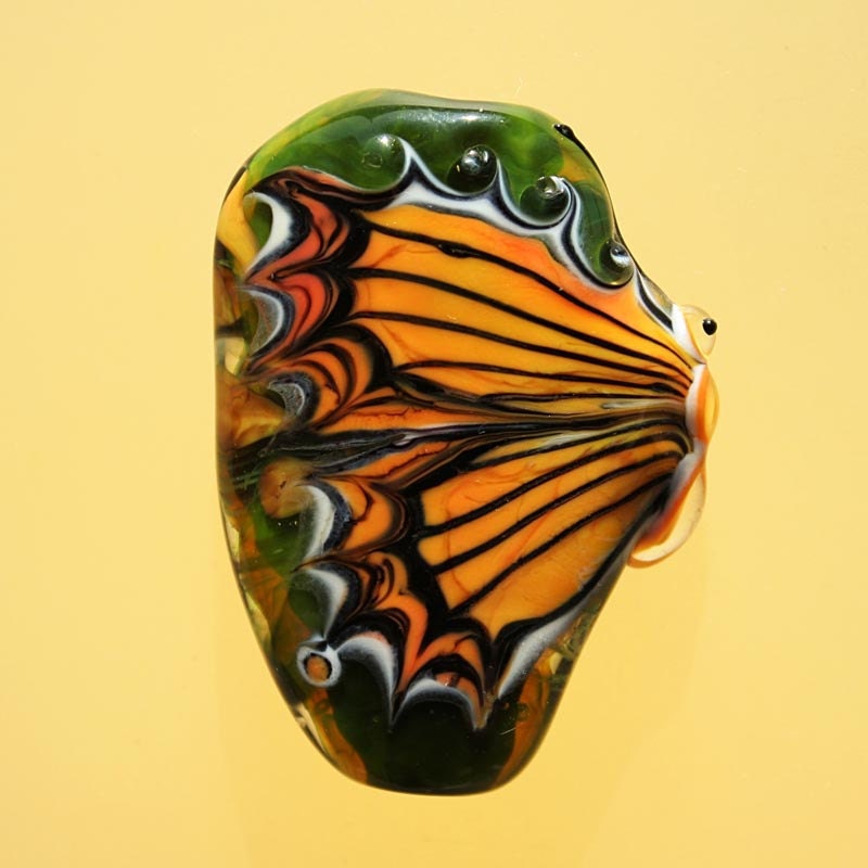 Sunbeam Butterfly - Handmade Lampwork Bead (SRA)