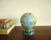 Vintage Globe bank, medium sized