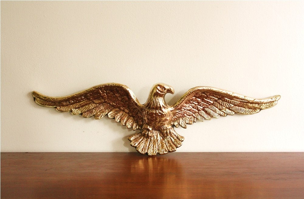 Vintage Solid Brass Eagle Wall Hanging By Highstreetmarket On Etsy