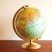 1970s vintage globe with metal base