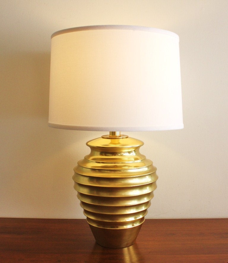 Modern vintage brass table lamp