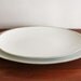 Pair of porcelain platters with silver trim, Bavaria Germany
