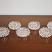 Vintage set of 6 glass salt and pepper cellars