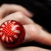 Sideshow Candy Carnival Red & White Mint Love Heart Giant Resin Dome Adjustable Ring with Real Peppermint