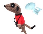 Science Fiction Meerkat, Star Trek meerkat, Scott , Scotty, scifi meerkat, knitted meerkat