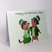 St Patricks Day Meerkats greeting card, irish, eire, ireland, saint patrick, paddy's day