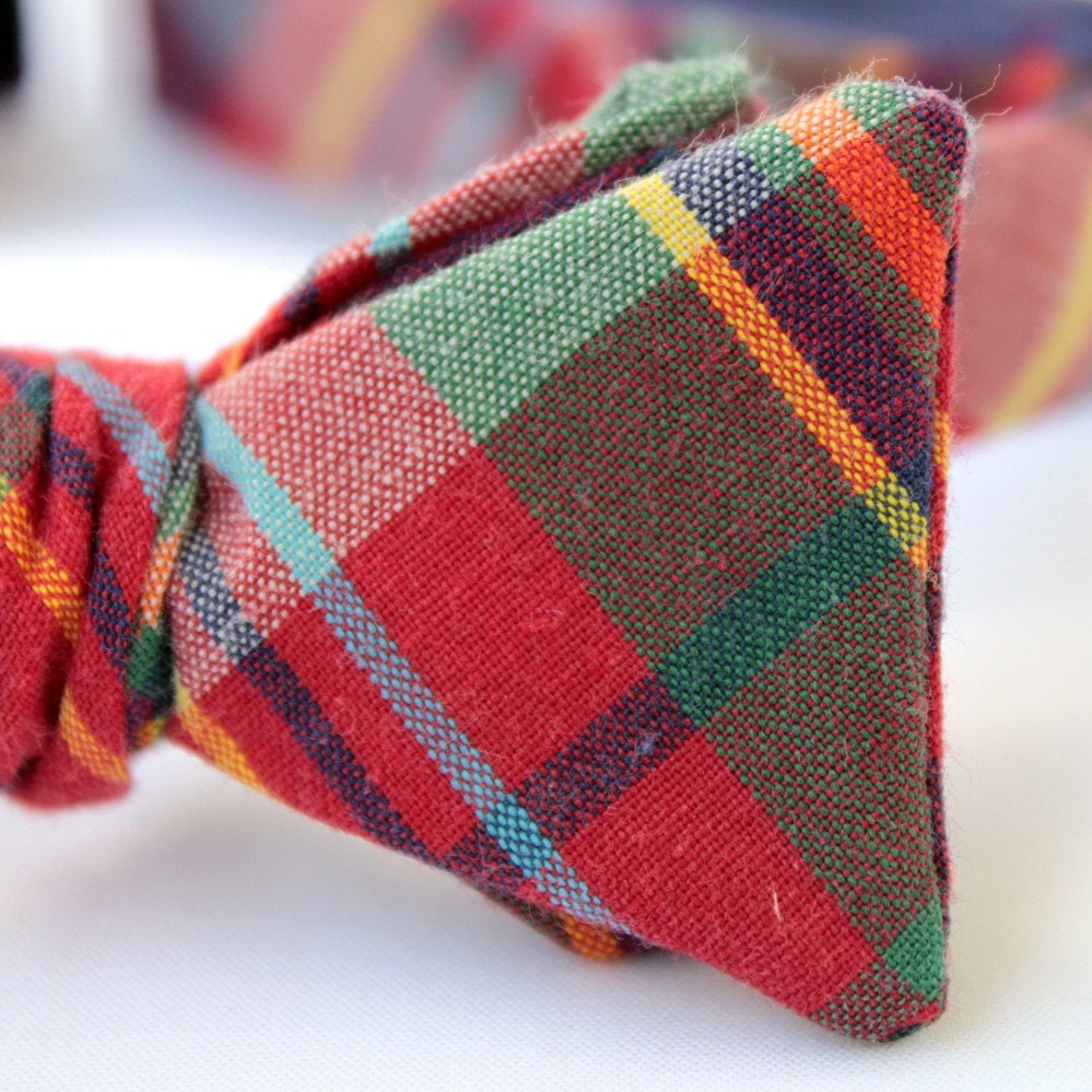 kiddo sized red is right freestyle bow tie