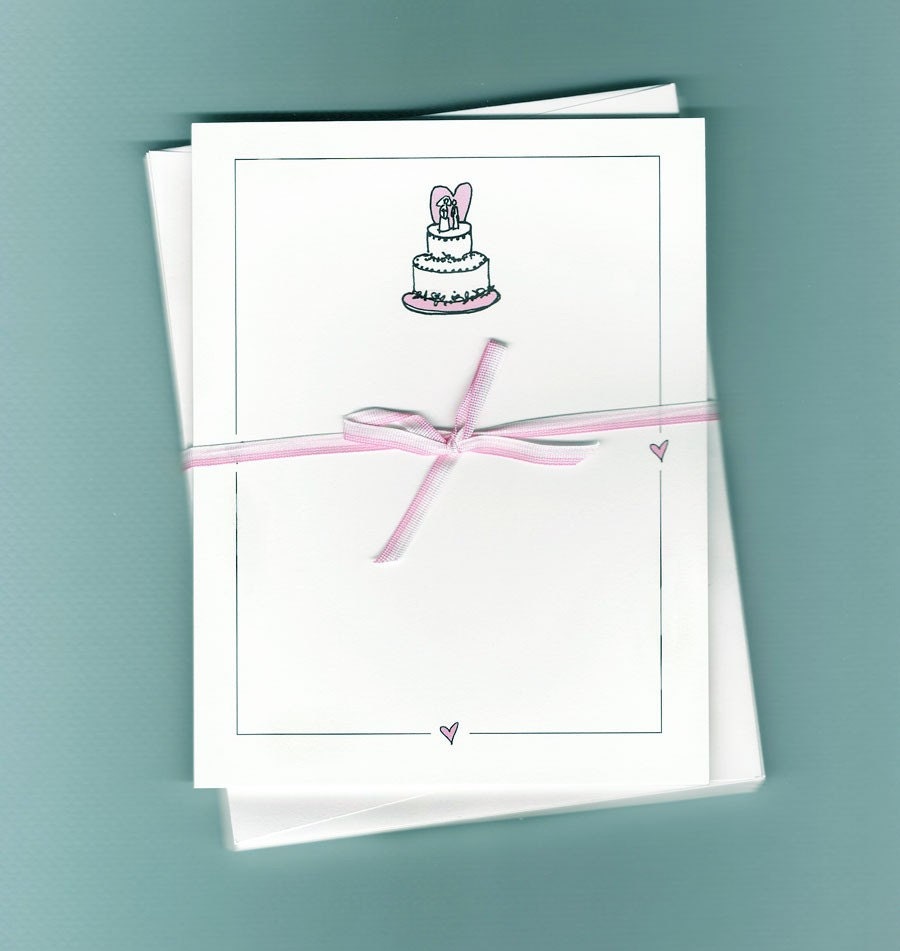 Wedding Cake Notecards Pack of 25