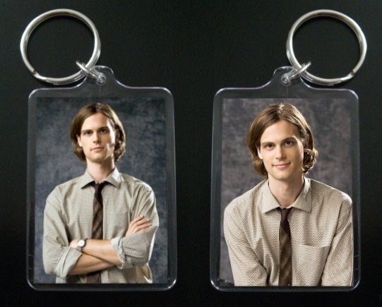 CRIMINAL MINDS Dr. Spencer Reid keychain / keyring MATTHEW Gray Gubler 4