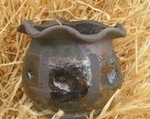 Raku Flower Jar