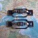 2 large vintage two tone brass metal chunky pull handles includes hardware