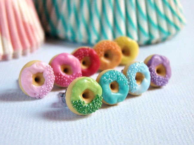 Donut Earrings - Monochrome - Donut Collection