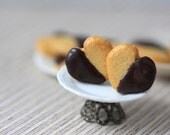 Chocolate Dipped Heart Cookies - Earrings - Cookie Collection