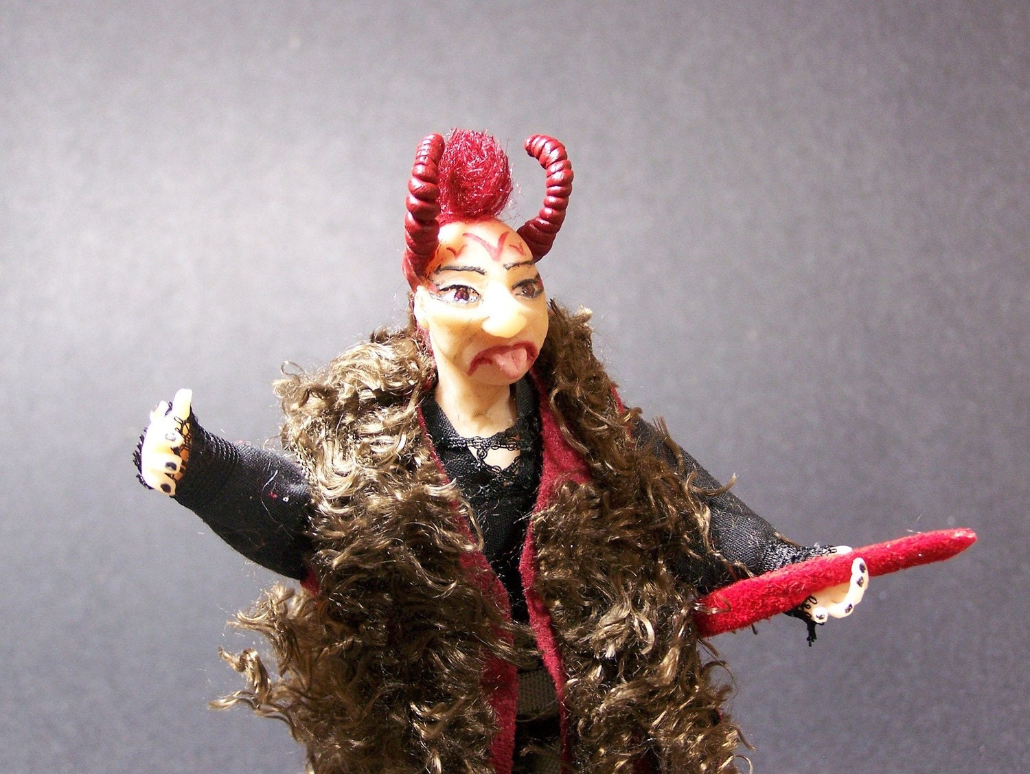 MaY SaLe Red Devil - a one-of-a-kind miniature dollhouse figure by CWPoppets
