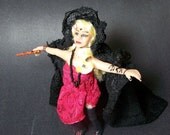 Anne, the young and sexy witch - a ooak 12th scale miniature doll by CWPoppets