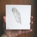 Baby Feather - original petite painting - 4 X 4 inches