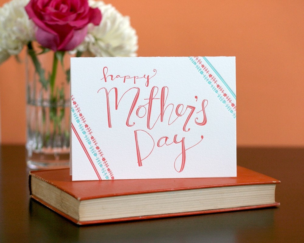 Happy Mother's Day letterpress card