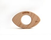 Wood Teether Football wooden toy natural baby toy