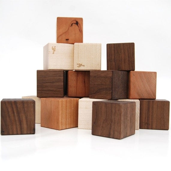 wooden blocks, 24 organic baby's first block set