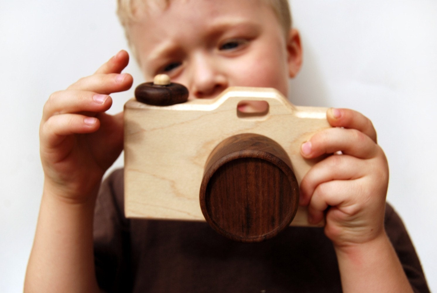 personalized wooden toy camera, modern organic imagination toy