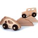 wooden toy car and truck with hills, eco-friendly toy
