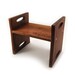 personalized modern kids step stool, walnut double sided wooden stool with carrying handles