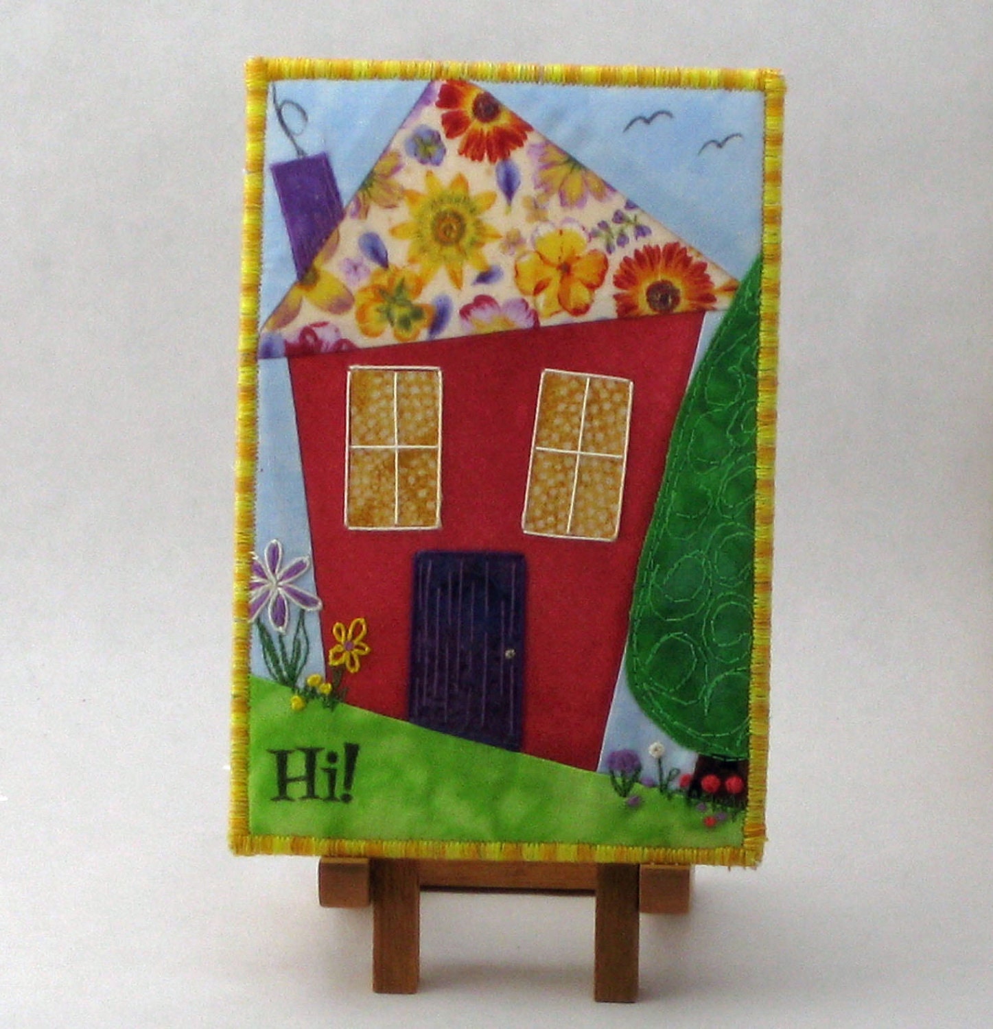 Fabric Postcard House