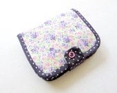 SALE Bifold wallet purse - Violet garden OOAK