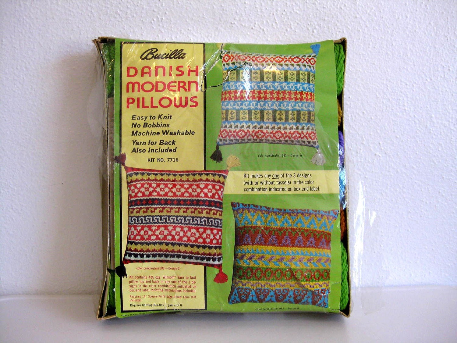 Danish Modern Knitting Pillow Kit by Buscilla