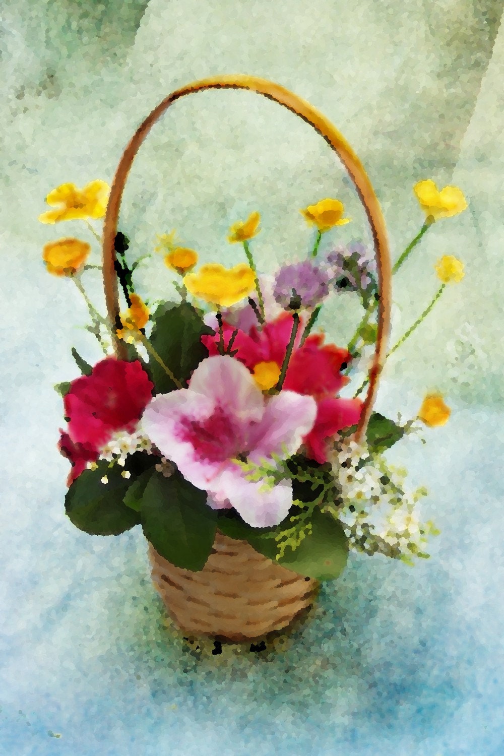 A Tisket a Tasket Basketful of Spring 4 X 6 Photo Card