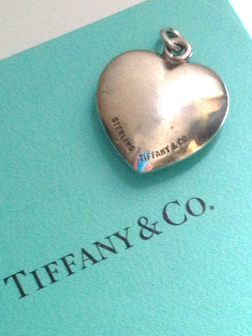 Vintage very rare Tiffany Heart Sterling Silver Heart Pendant