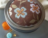 Cocoa Bliss canning jar pin cushion